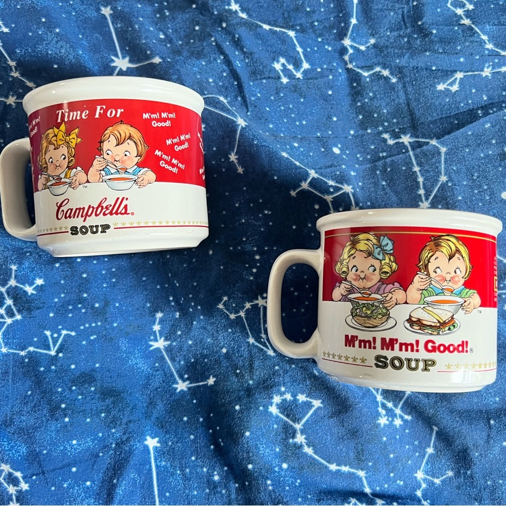 Vintage Campbell's 1993 & 1998 Soup Mugs | Set of 2